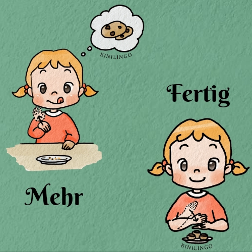Baby- und Kleinkindgebärden für MEHR und FERTIG